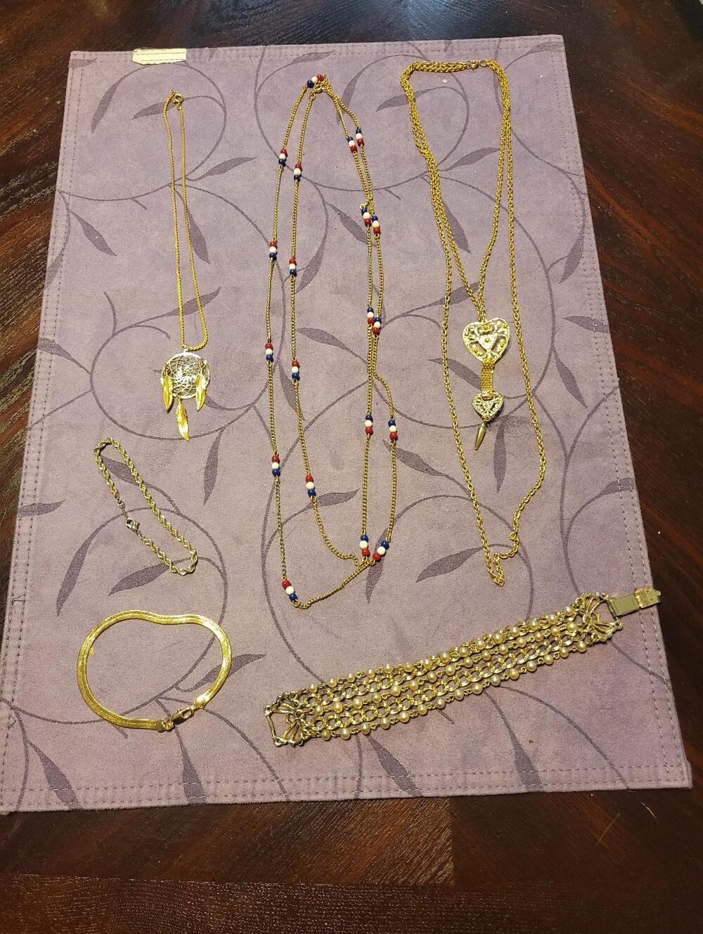 Gold-Tone Multi-Piece Women's Jewelry Set - Layered Necklaces, Bracelet & Chain